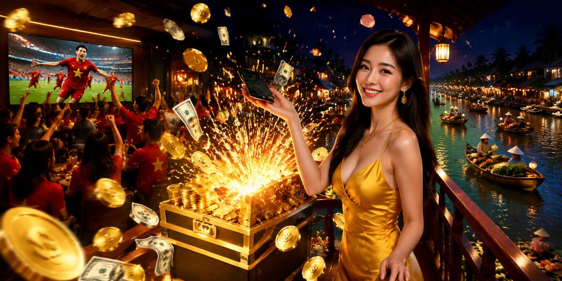 Người dùng miền Mekong chơi game mới trên điện thoại di động giữa sông nước